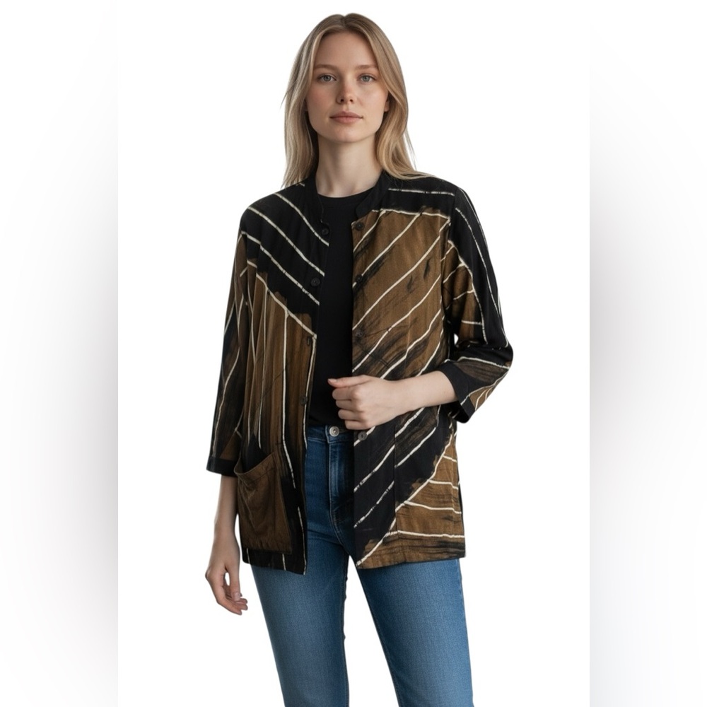 Lyng Lagenlook hippie artsy boho striped shirt